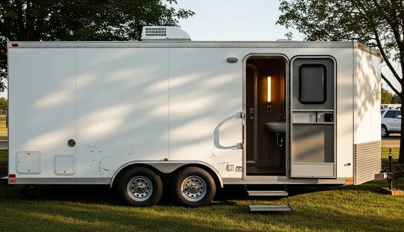 Wedding restroom trailer rental